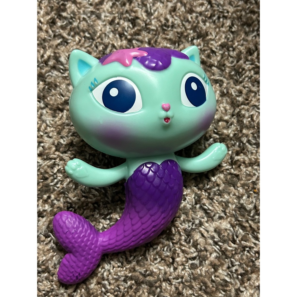 Gabby's Dollhouse MerCat Teal Purple Mermaid Cat Figure SMI 88299-001 Toy